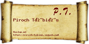 Piroch Tóbiás névjegykártya